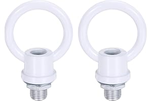 PATIKIL 18Lb Load Lamp Female Loop Holder, 2 Set Lifting Eye M10 Fine Thread Nut Hook Ring Shape Structural Support to Chande