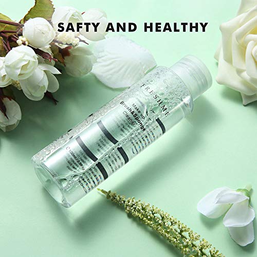 Makeup Brush Sponge Cleaner Set - Instantly Deep Wash Cleanser Shampoo Portable Cosmetic Cleaning Mat Kit Cruely Free Perfect Professional Solution Tools Protect Silicone Scrabber Board Pad, 3.5 OZ
