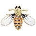 LAXPICOL Lovely Yellow Black Austrian Crystal Honeybee Insect Brooch Pin for Women Girls Gold Tone