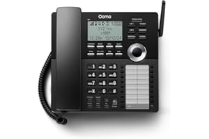Ooma DP1-T Wireless Business Desk Phone. Connects wirelessly to ooma Telo Base Station. Works with ooma Telo VoIP Free Internet Home Phone Service.,Black