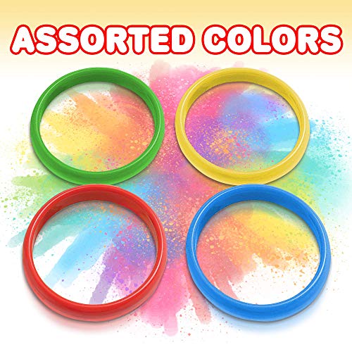Gamie Carnival Cane Rack Rings Set of 12 Colored Hoops for Ring