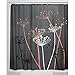 iDesign Thistle Fabric Shower Curtain, 72 x 72-Inch, Gray/Coral