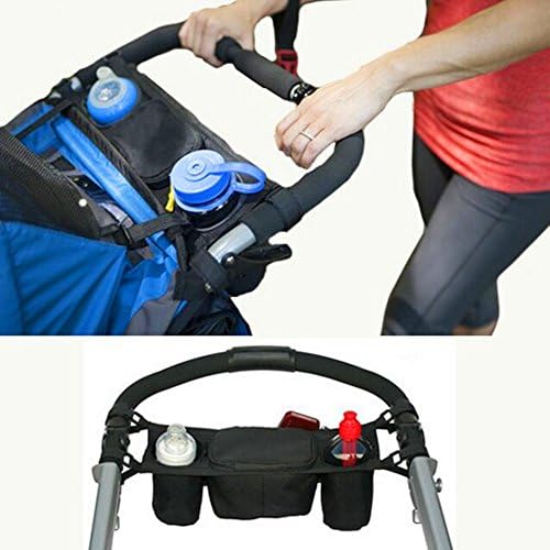 YaYo Baby Carriage Bag Thermal Bags for Mummy Hanging Carriage Pram Buggy Cart Bottle Bags for Bebe Nappy Bags Black