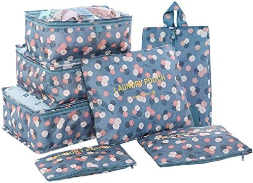 7pcs Travel Organizers Packing Bags, Storage Cubes Set, Luggage Sorting Packages