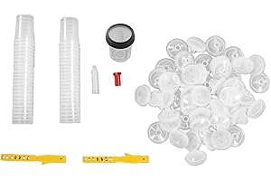 Zhjvihx Disposable Paint Cups for Spray Guns, Sprayer Cup Liners and Lid System 50 Standard 6 Ounce (160ml) Kit 50 Cuping Lin