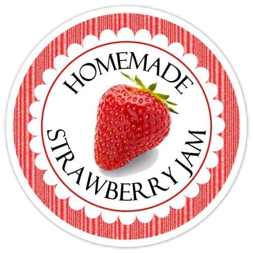 Canning Jam Strawberry Labels, Canning Labels, Kitchen 36 stickers