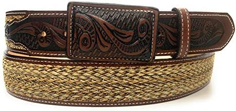 El Chico Woven Brown Leather Belt | Made in Mexico | Size 42 Chicos Boho Belt, Black, Tan, Stretch Belt - Etsy main image 4