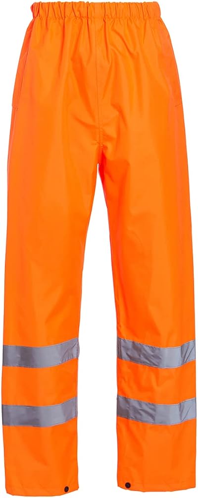 Blackrock Hi Viz Orange Waterproof Overtrousers EN20471 Rail Safety Large