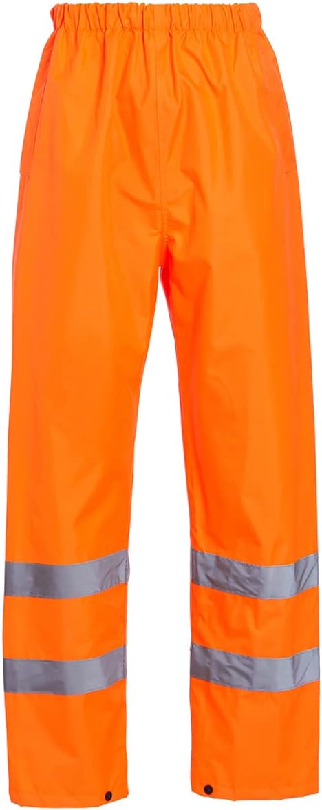 Blackrock Hi Viz Orange Waterproof Overtrousers EN20471 Rail Safety Large
