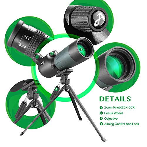 5 AOMEKIE+AO4022+SP+AOMEKIE+Spotting+Scope+with+Tripod+Phone+Adapter+Case+20+60x+for+Target+Shooting+Hunting+Bird+Watching+Waterproof+FMC+BAK4+45+Degree+Monocular+Telescope