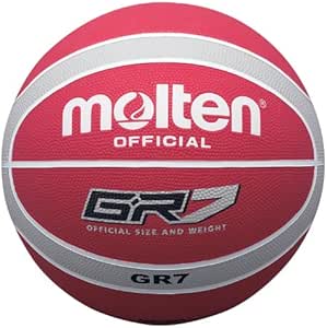 MOLTEN - Balón de Baloncesto (Talla 6), Color Rojo, Blanco y Plata ...