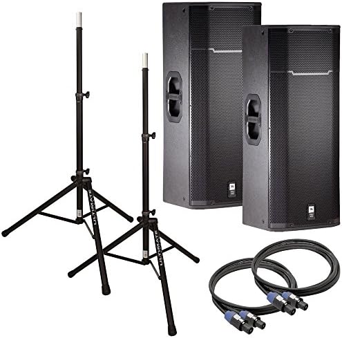 JBL PRX425 Dual 15 in Passive PA Speakers Bundle