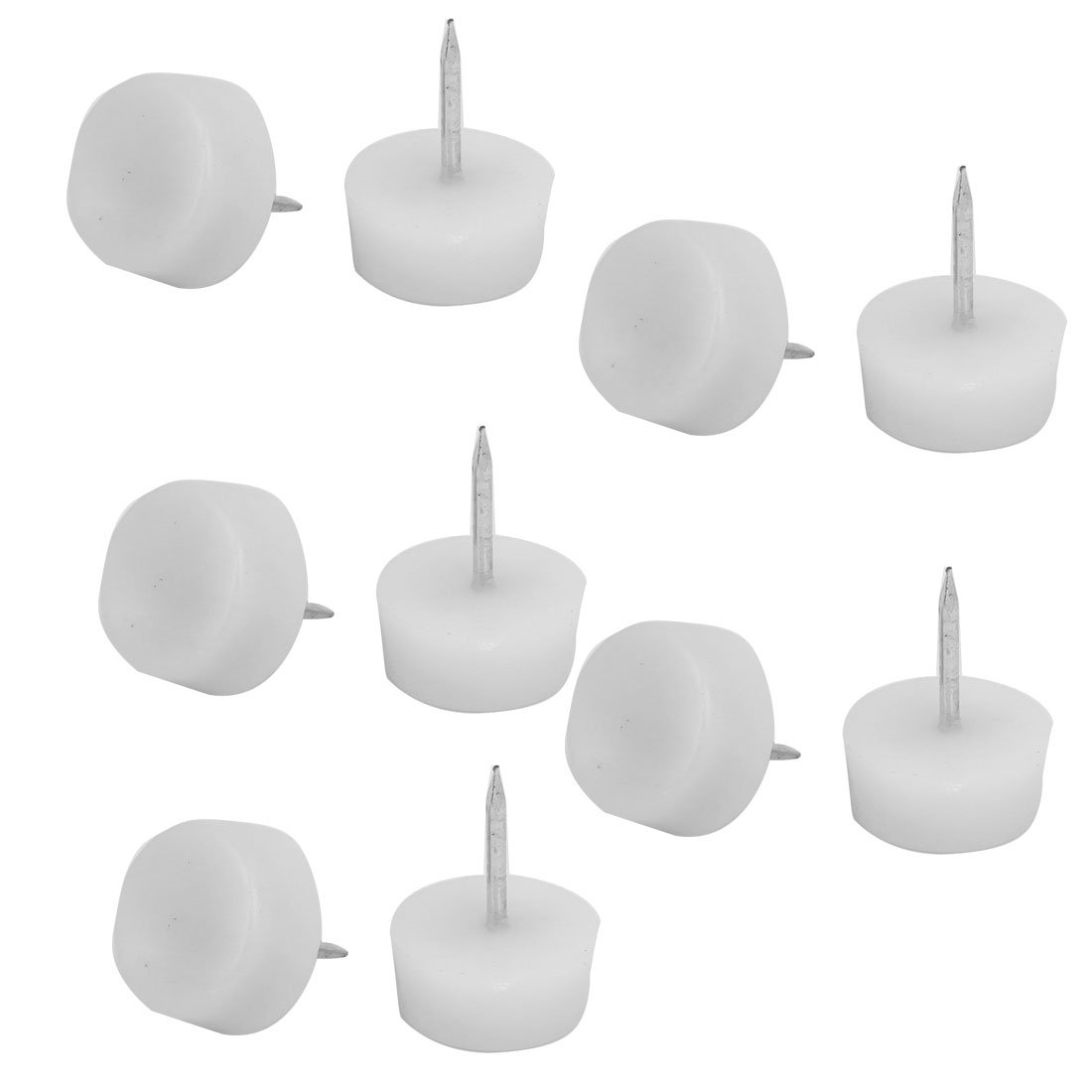 sourcingmap Furniture Chair Table Leg Feet 22mm Dia Plastic Pad Protector Glide Nails 10PCS