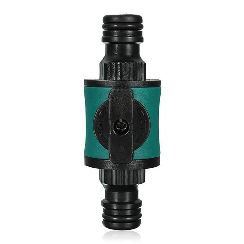 TF Quick-Release in-line shut-off valve for garden hose pipe Shut-off Garden Hose Water Pipe ABS Green Nonslip Valve