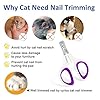 OneCut Pet Nail Clippers, Update Version Cat & Kitten Claw Nail Clippers for Trimming, Professional Pet Nail Clippers…