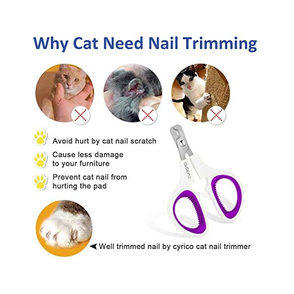 OneCut Pet Nail Clippers, Update Version Cat & Kitten Claw Nail Clippers for Trimming, Professional Pet Nail Clippers…
