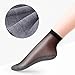Women’s Silky Ankle High Tights Hosiery Socks Thin Sheer Stockings(10 Pair Pack)(black)
