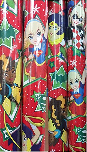 DC Female Superheroes ~ Gift Wrap Paper ~ Pink - 1 Roll