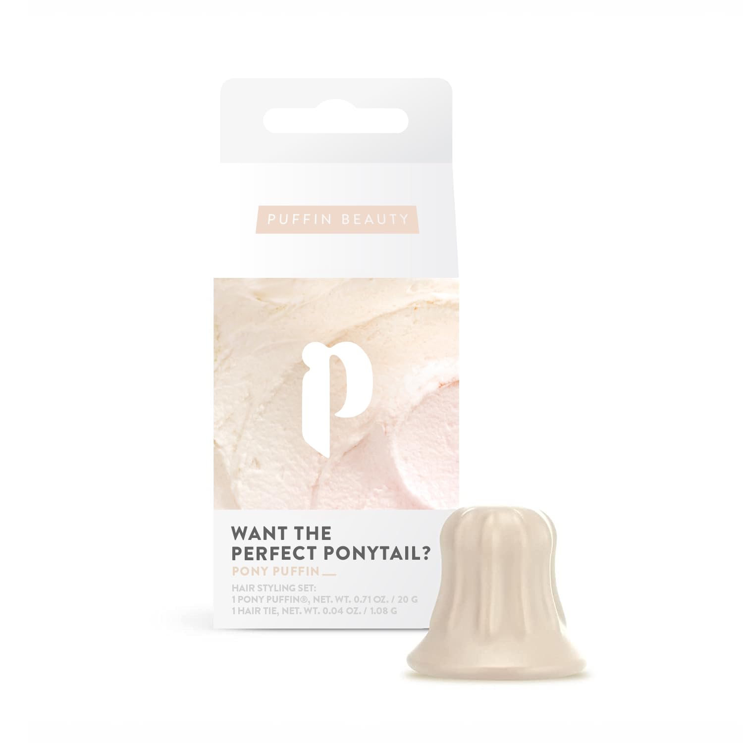 pony puffin VANILLA | For the perfect braid full of volume & support - Made in Germany | Latex free & vegan | Take your braid to the next level | Creme for all blonde hair colours