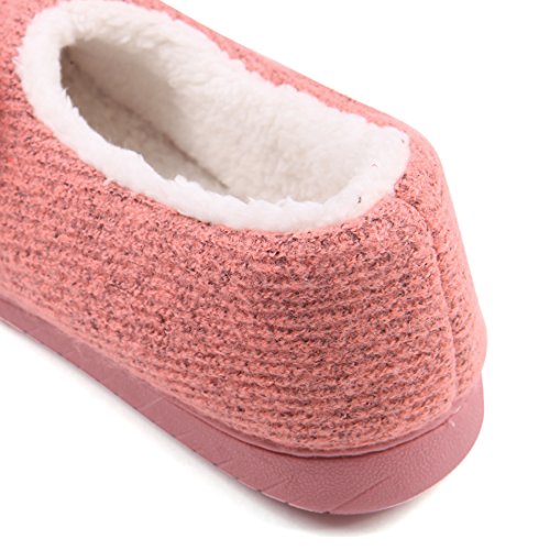 Neeseelily Women Comfort Plush Cozy Home Slippers Animal Non Slip Indoor Shoes (6.5-7B(M) US, Pink)