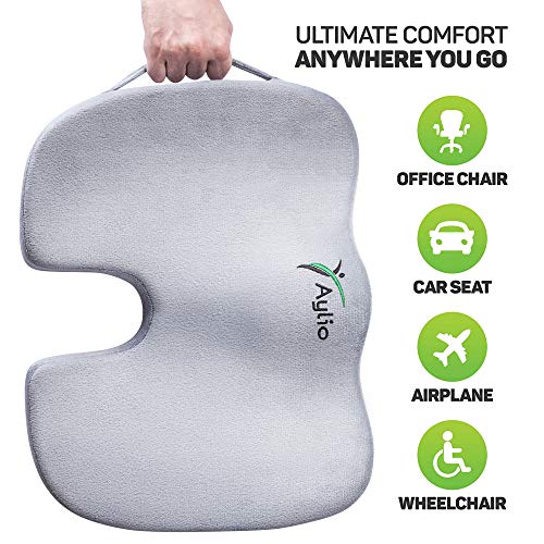 Aylio Coccyx Orthopedic Comfort Foam Seat Cushion for Lower Back