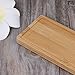 Rectangle Bamboo Saucer,Wood Plant Tray, Mini Plant Flower Pot Stand Tray Home Garden Accessoriesthumb 1