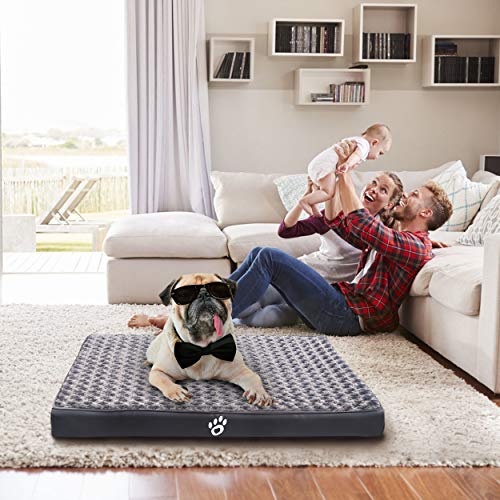 CLOUDZONE Orthopedic Dog Bed Pet Bed Mattress with Removable Zipper