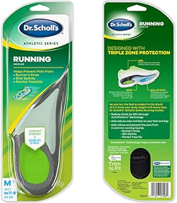 dr scholl's running insoles men's