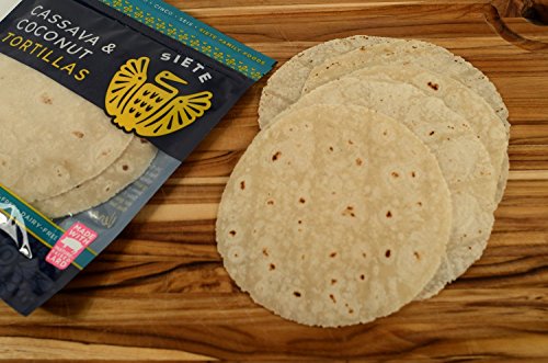 Siete Cassava Flour Grain Free Tortillas, 8 Tortillas Per Pack, 3-Pack, 24 Tortillas