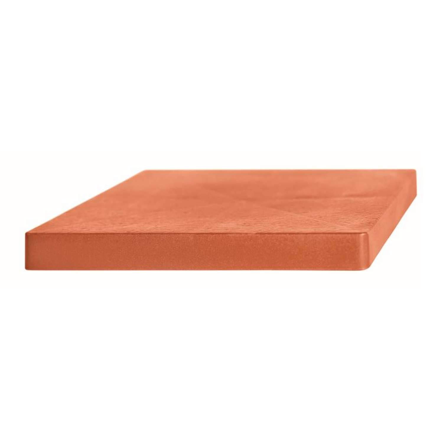 PROSPERPLAST ZA1261 Mobile Platform Square Plastic Plant Stand with 4 Wheels 29.2 x 29.2 x 4 cm Terracotta