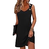 Disamer Summer Dresses for Women 2026 Sundresses Sleeveless Beach Swimsuit Cover Ups Spring Casual Tank Tshirt Sun Dress