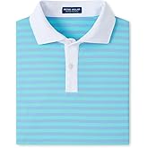 PETER MILLAR Men's Tahoe Blue Bass Performance Jersey Polo Large