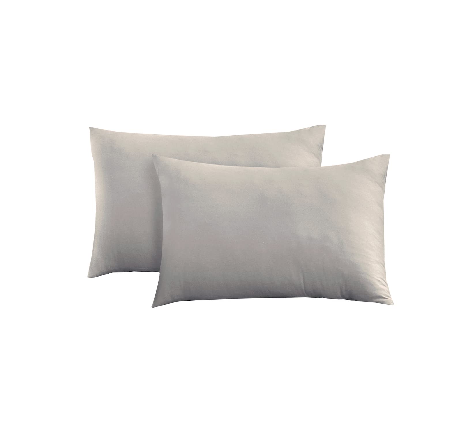 Bronwen Mathews® Pillowcases 2 Pack of Standard Pillow cases 50x75 cm, Brushed Microfiber Soft Breathable Wrinkle and Fade Resistant (Linen)