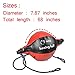 DJDZ Leather Boxing Speed Dodge Ball MMA Double End Punch Bag Floor to Ceiling Rope Training Punching Workout (Red & Black)