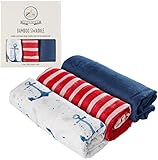Muslin Swaddle Blankets with Organic Muslin Bamboo, Set of 3, by Upstreet