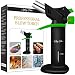 Spicy Dew Blow Torch - Creme Brulee Torch - Refillable Professional Chefs Culinary Kitchen Torch with Safety Lock and Adjustable Flame - Butane Torch with Fuel Gauge - Cooking Food Torch