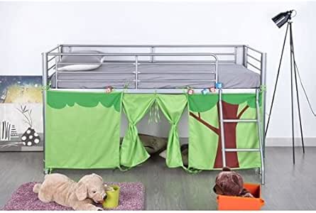 FINLANDEK cama elevada LINTU 190 x 90 cm, tejido-Broca ...