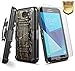 NageBee Galaxy J7 Sky Pro Case, J7 Prime / J7 Perx / J7V / Halo Case w/[Tempered Glass Screen Protector], Belt Clip Holster Defender Heavy Duty Shockproof Combo Rugged Case for Samsung J7 2017 -Camo