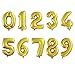 Mcolour Balloon Gold Foil Balloons,Party Supplies 16 Inch Numbers 0-9 Foil Balloons