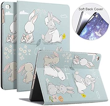 Amazon Xmwm かわいい漫画のパターンでのipad 10 2 19ケース ソフトシリコンipadのスマートカバー磁気オートスリープ アップルipadの第7世代 アボカドのためのモーニングコール ウサギ Xmwm タブレットケース 通販