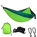 Youandme Double Camping Hammock, Lightweight Parachute Portable Hammocks for Hiking, Travel, Backpacking, Beach, Yard Gear Includes Nylon Straps & Steel Carabiners, Size 118