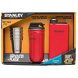 Stanley Adventure Steel Shots + Flask, Gift Set, Flannel Red