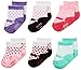 Nuby Baby Girl Infant/Newborn 6-Pack Ballet Slipper Novelty Socks, 0-6 Months, Assorted