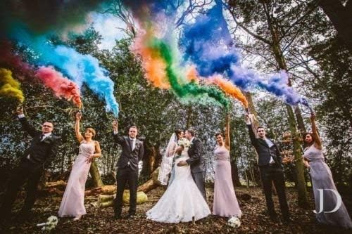 Smoke Grenades - Just Pull Ring to start - Runs 30 Seconds Each - Receive 6 Rainbow Colors! (6-Pack)