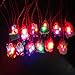 12 Pcs Christmas LED Light Up Santa Necklaces for Kids Party Favors, Christmas Stocking Stuffers Decorations Light up Toys Treat Bag Fillers Gift Wrap