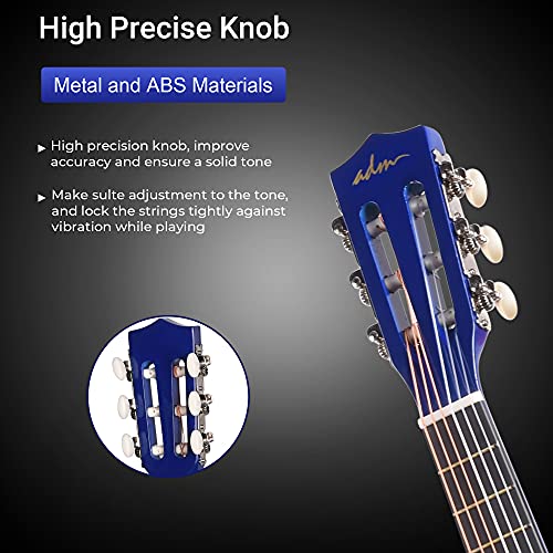 ADM Beginner Acoustic Classical Guitar 30 Inch Nylon Strings Wooden