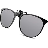 Bauhaus Polarized Clip on Sunglasses Over Prescription Glasses Flip up Sunglasses Foldable Anti-Glare For Fishing &amp; Hiking