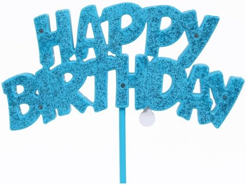 Unique Party 90878 - Blue Flashing Happy Birthday Cake Decoration, 20 cm x 15 cm - Image 5