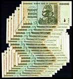 20 x Zimbabwe 20 Billion Dollar banknotes- paper money currency /Genuine Rare For collectors