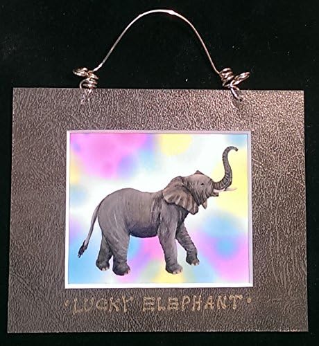 Elephant Good Luck mini art print from original watercolor painting with magnet and hanger